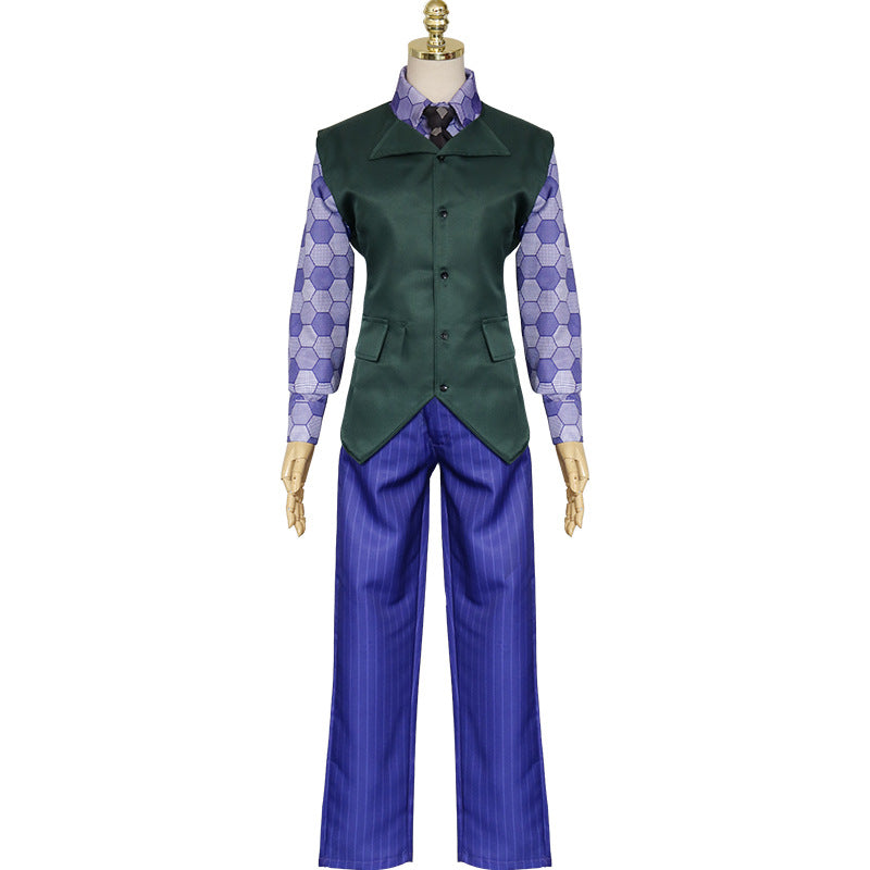 Horror Ball Joker Clown Suit Set Halloween Costume