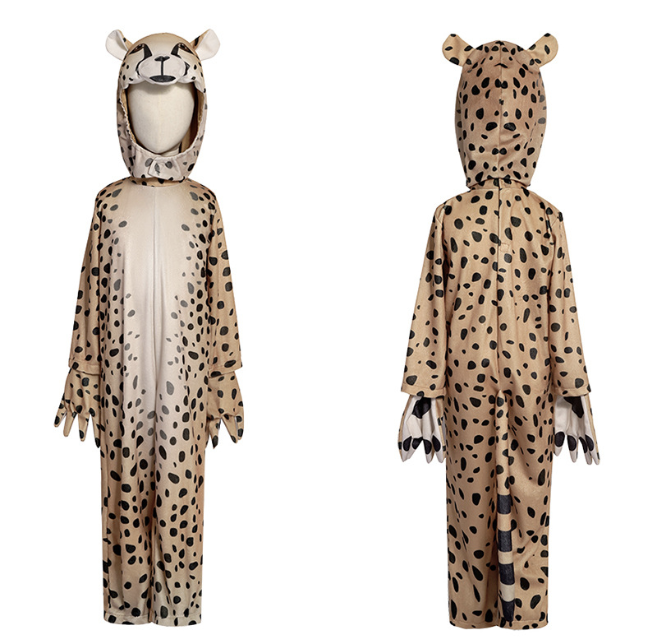 Kids Leopard Costume Animal Onesie Safari Fancy Dress Book Week | MEEJOY