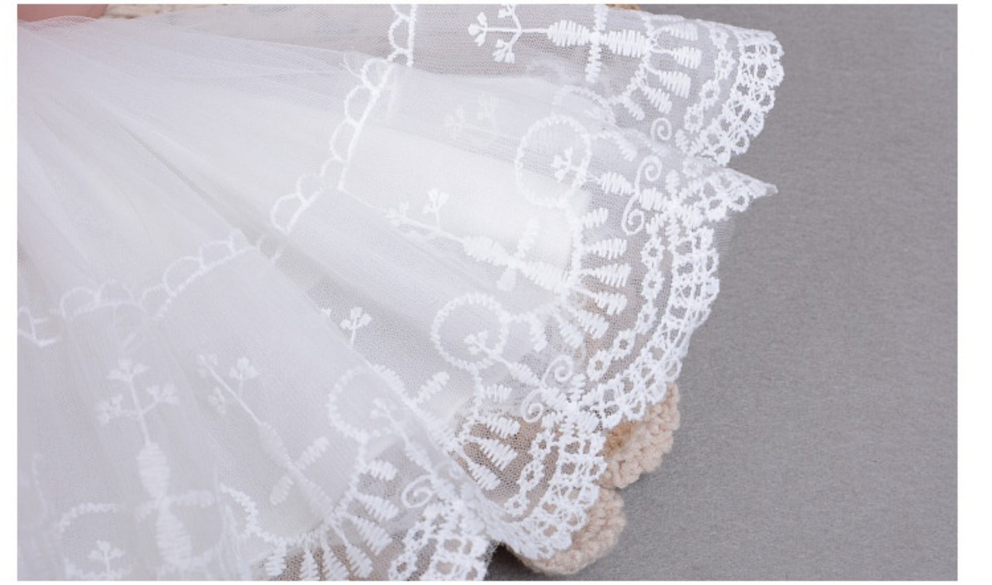 Lightweight Baby Girl Lace Baptism – Infant Princess Gown Breathable Formal Dress