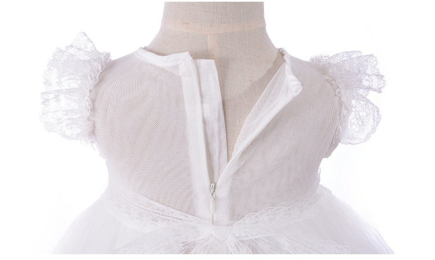Lightweight Baby Girl Lace Baptism – Infant Princess Gown Breathable Formal Dress