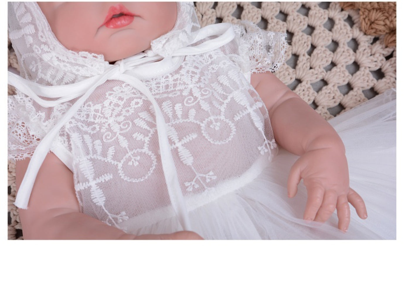 Lightweight Baby Girl Lace Baptism – Infant Princess Gown Breathable Formal Dress
