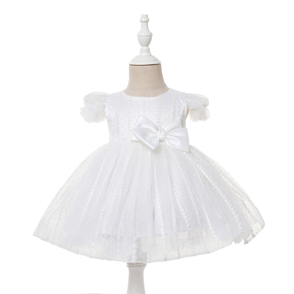 Baby Girl Lace Christening Dress Ivory Princess Gown Wedding Outfit