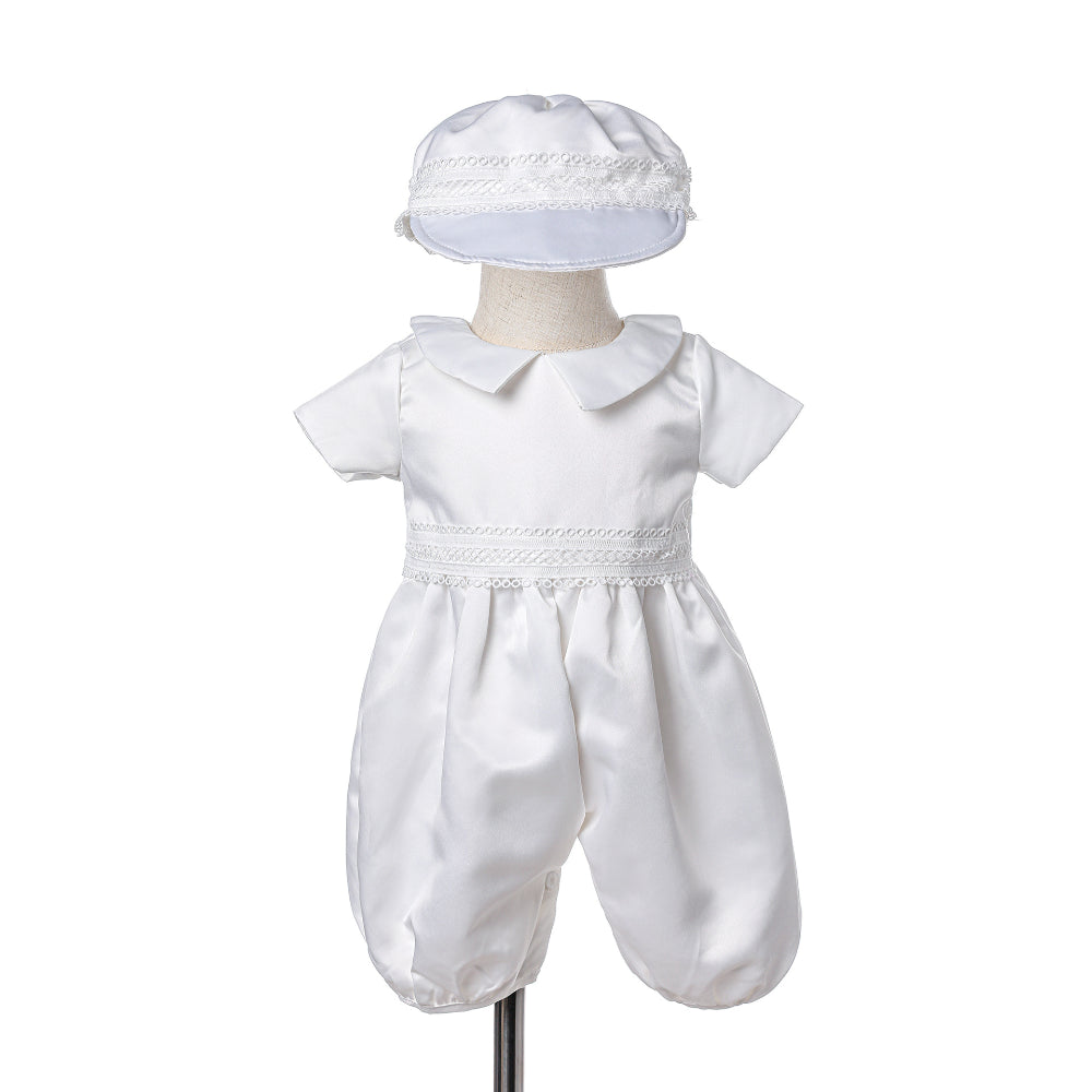 Baby Boy Christening and Baptism Outfit with Hat