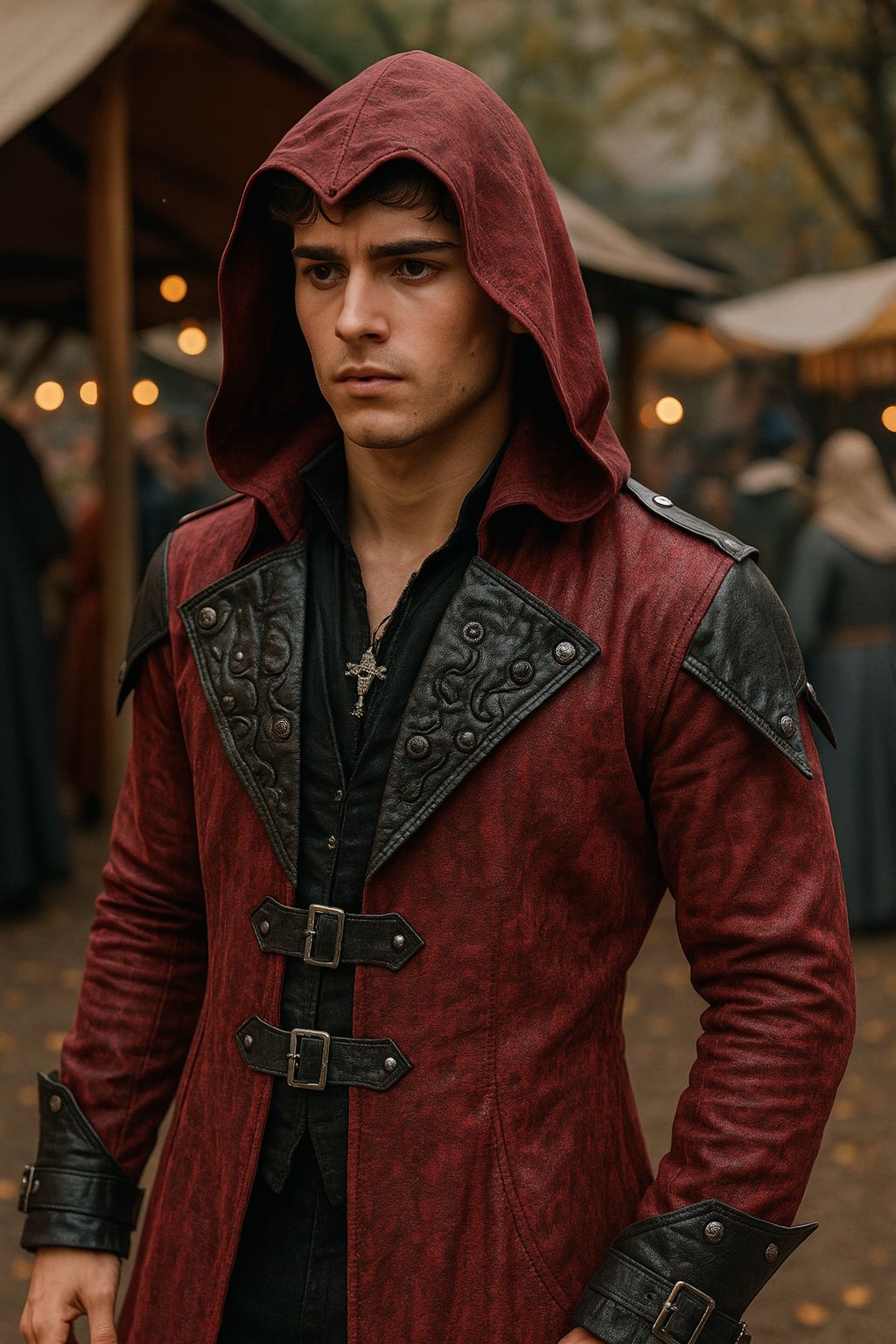 Men's Victorian Tailcoat Steampunk Medieval Jacket Gothic Coat Halloween Costume