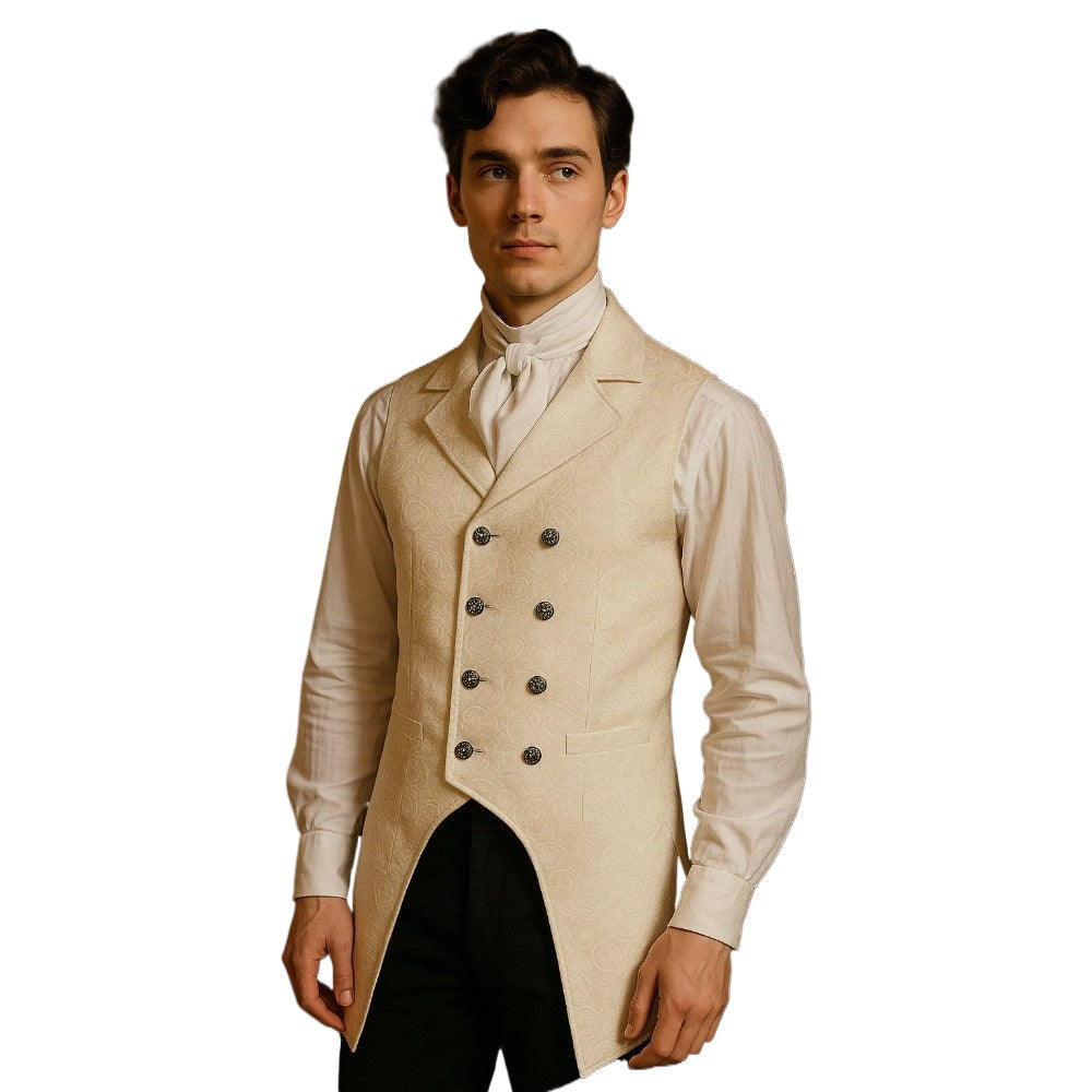 Men Medieval Renaissance Vest Waistcoat Gothic Steampunk Coat Halloween Costume