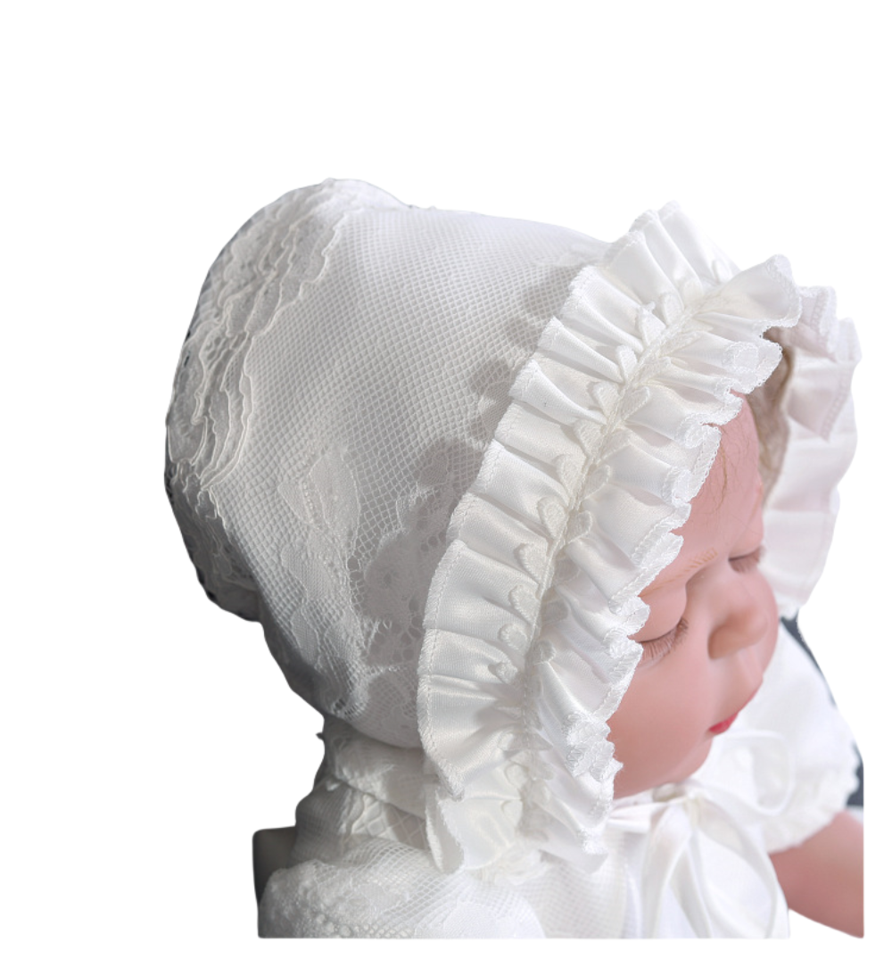Baby Girl Long Lace Christening Gown – Princess Baptism Dress