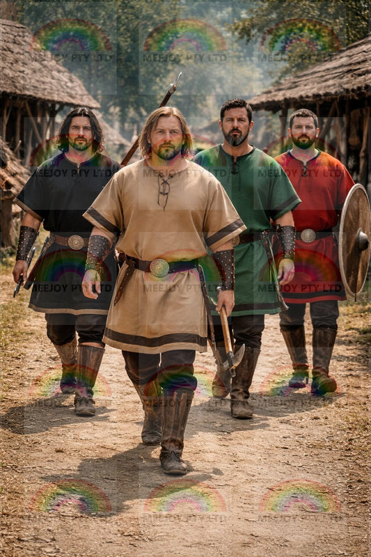 Men Medieval Renaissance Viking Tunic Tops Shirt Knight Halloween Costume