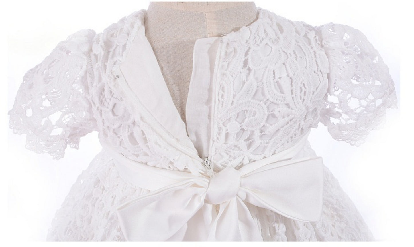 Baby Girl Lace Christening Dress – Princess Gown