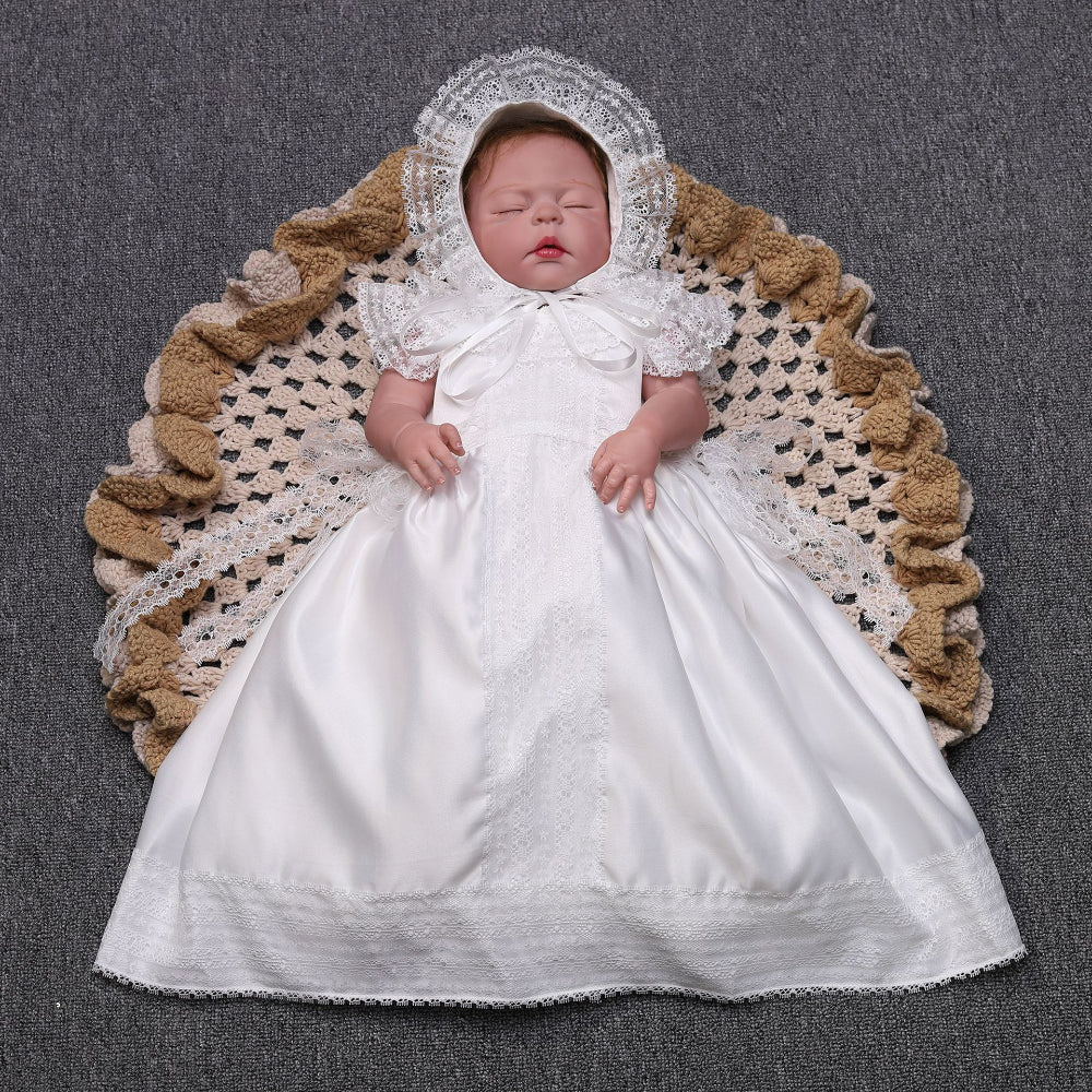 dress for Baptism, Full Month, Birthday, Newborn Photoshoot, Infant Formal Occasion Outfit