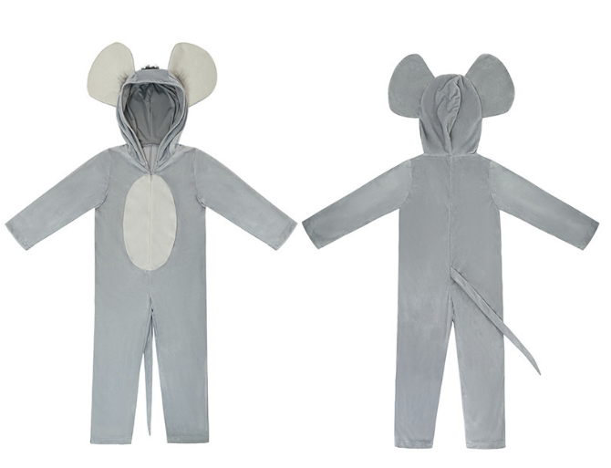 Kids Mouse Costume Jumpsuit Book Week Animal Fancy Dress Pajamas