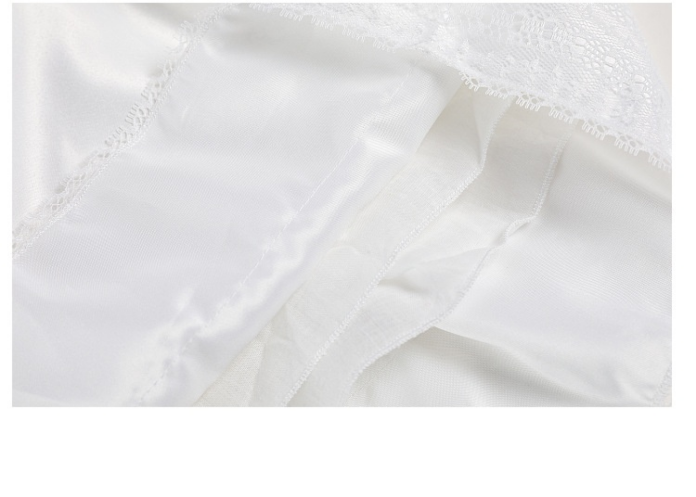 Baby Girl Long Satin Christening Gown – Lace Trim Princess Dress