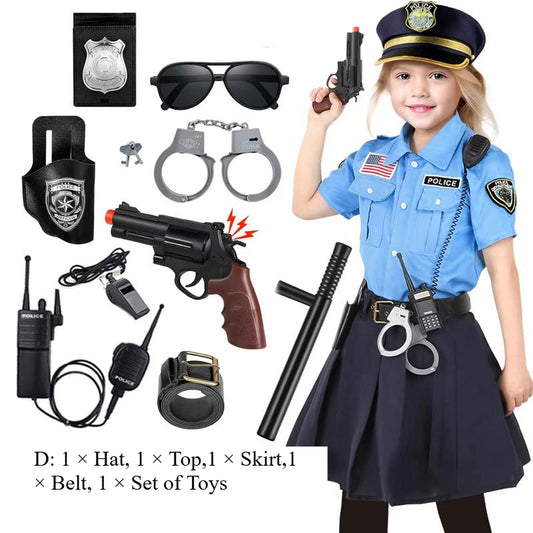 Kids Police Suit for Book Week Halloween Makeup Party Cosplay