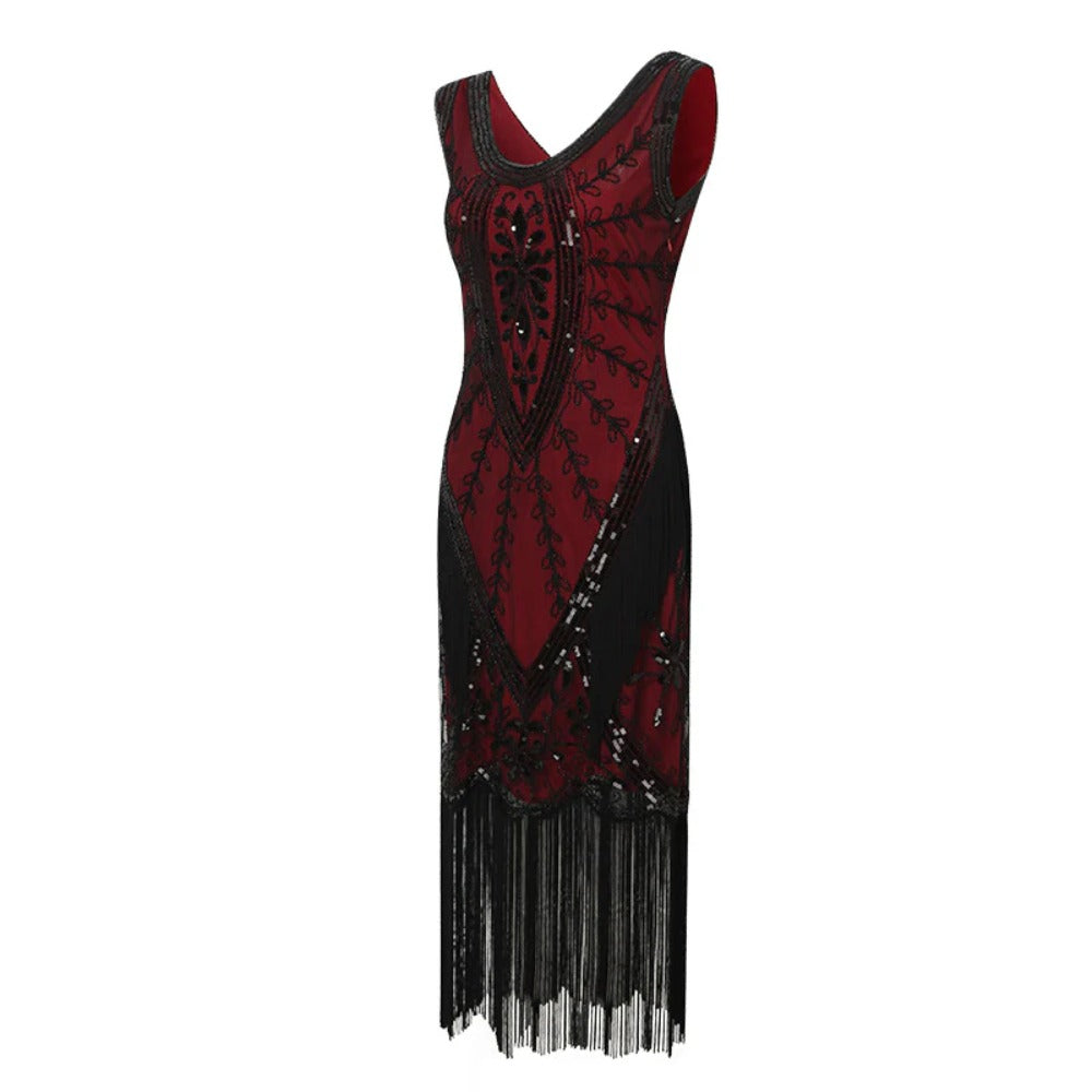 Black Red 1920s Flapper Dress – Women's Gatsby Costume
