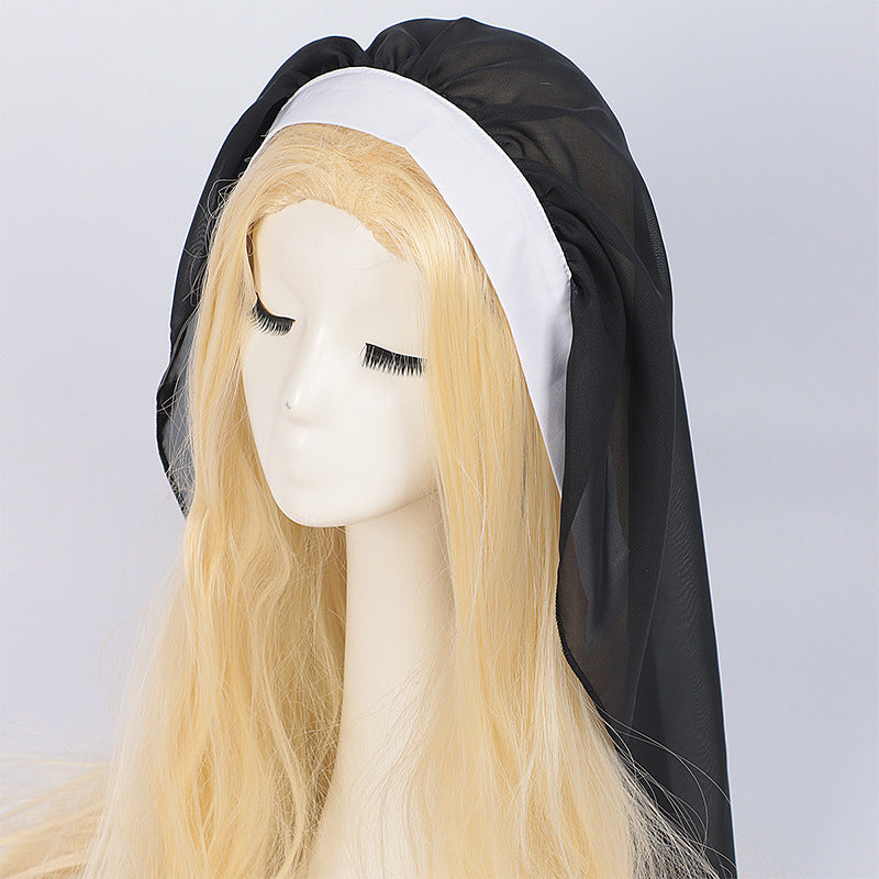 Halloween Cosplay Adult Women Priest Costume Lady Sister Cosplay Dress Full Set