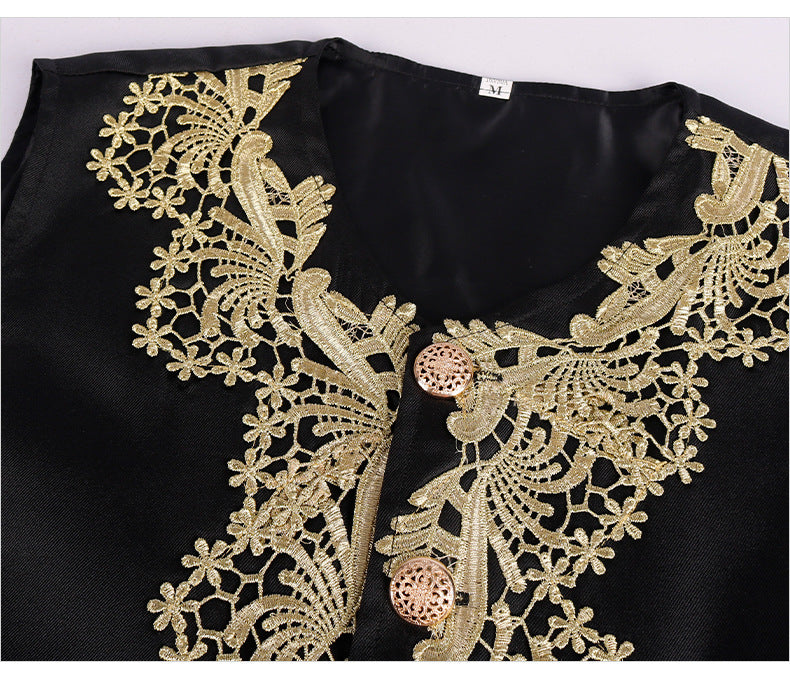 Men’s Court Prince Costume Medieval Retro Cosplay Embroidered Suit Full Set LARP
