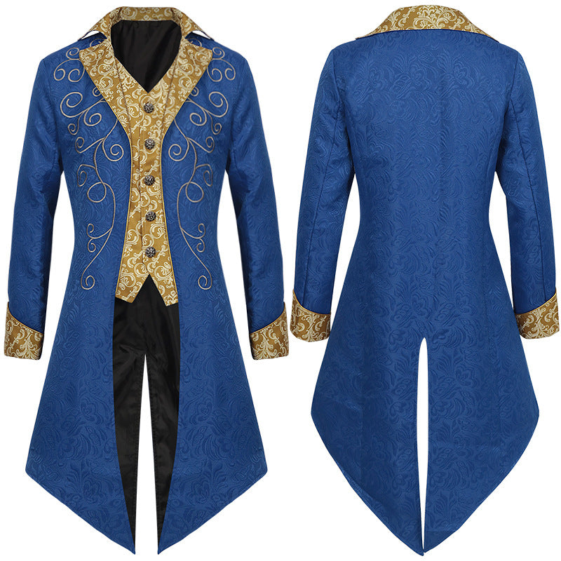 European Halloween Medieval Tailcoat – Vintage Punk Men's Jacket