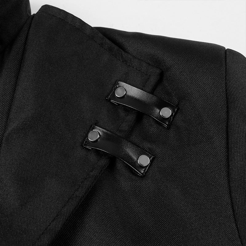Men's Dress Medieval Vintage Clothing Mid Length Punk Vintage Tailcoat Rock and Roll Tuxedo