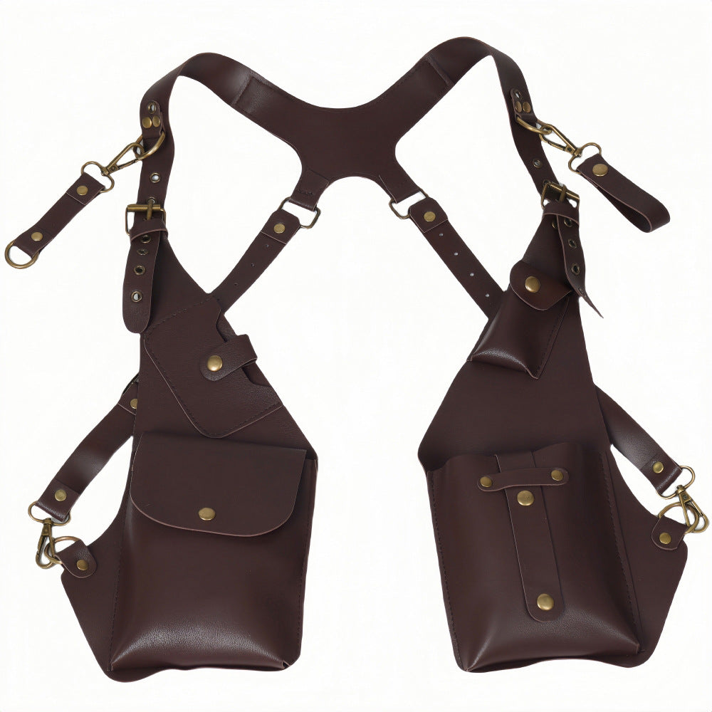Medieval Shoulder Harness Bag Viking Renaissance Cosplay Pouch