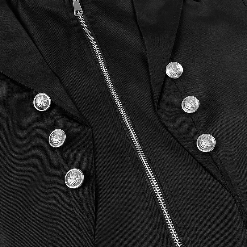 Men's Dress Medieval Vintage Clothing Mid Length Punk Vintage Tailcoat Rock and Roll Tuxedo
