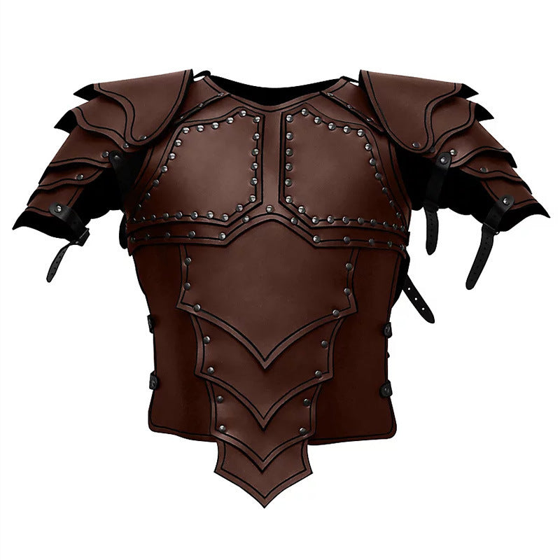 Medieval Viking Costume Armour – Layered Shoulder Pauldrons & Chestplate