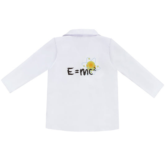 Child Physicist Costume Einstein Cosplay Lab Coat Wig Tie Fancy Dress