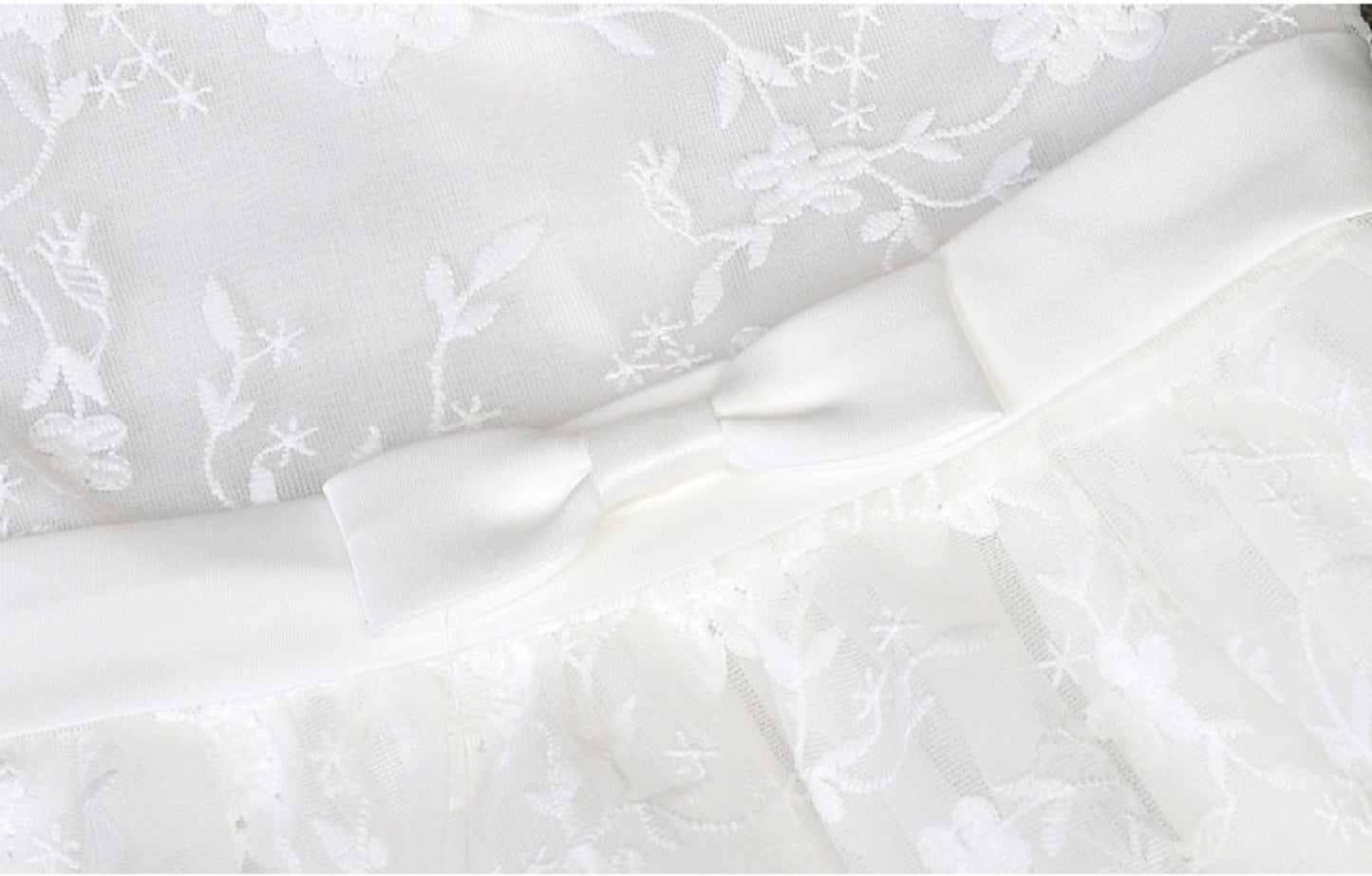 Lightweight Baby Girl Tulle Christening Dress – Ivory Princess Gown