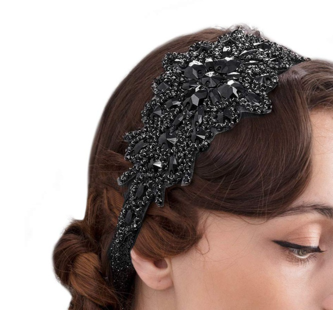 Gatsby Rhinestone Headband – Women’s Sparkly Hair Accessory