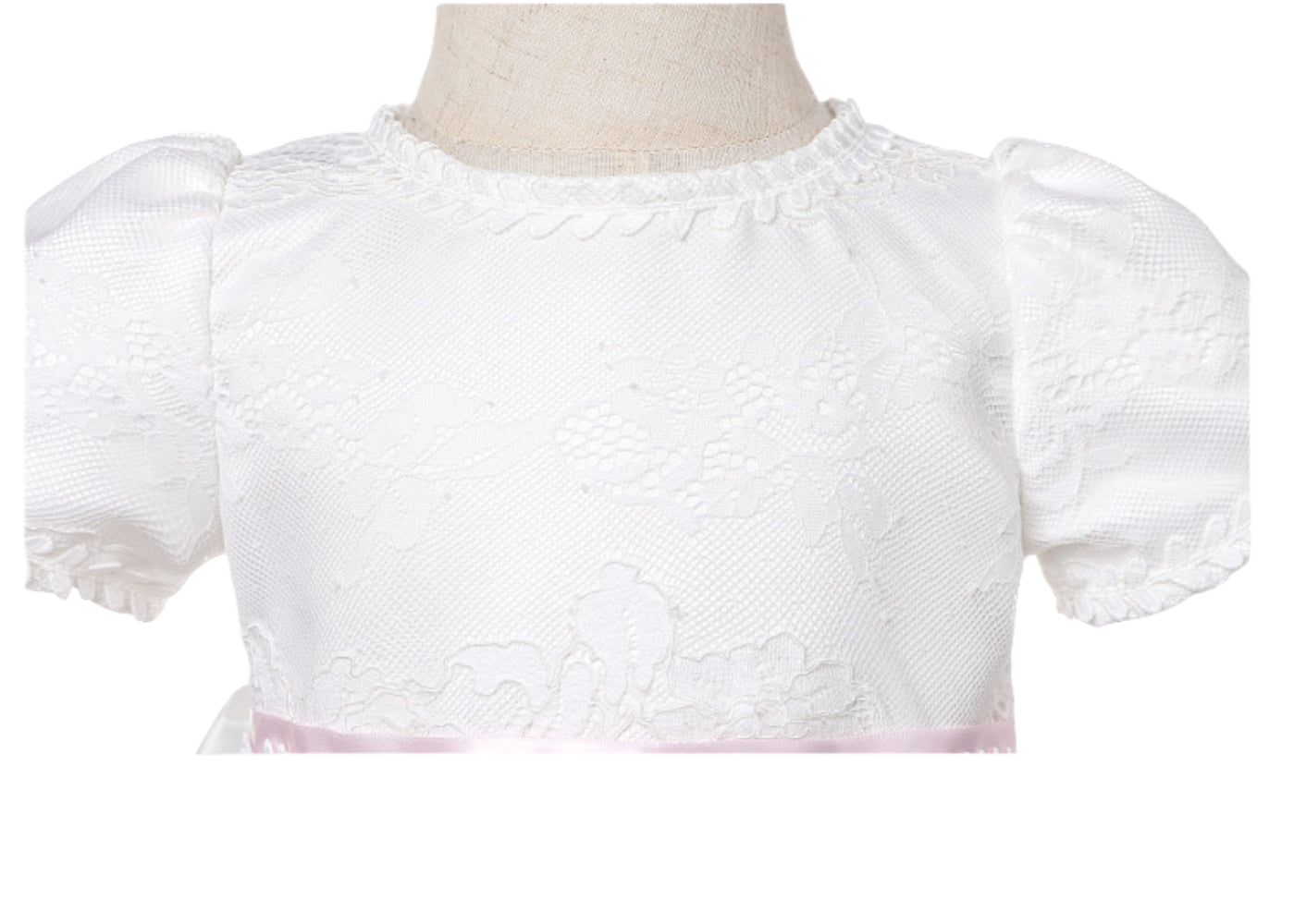 Baby Girl Long Lace Christening Gown – Princess Baptism Dress