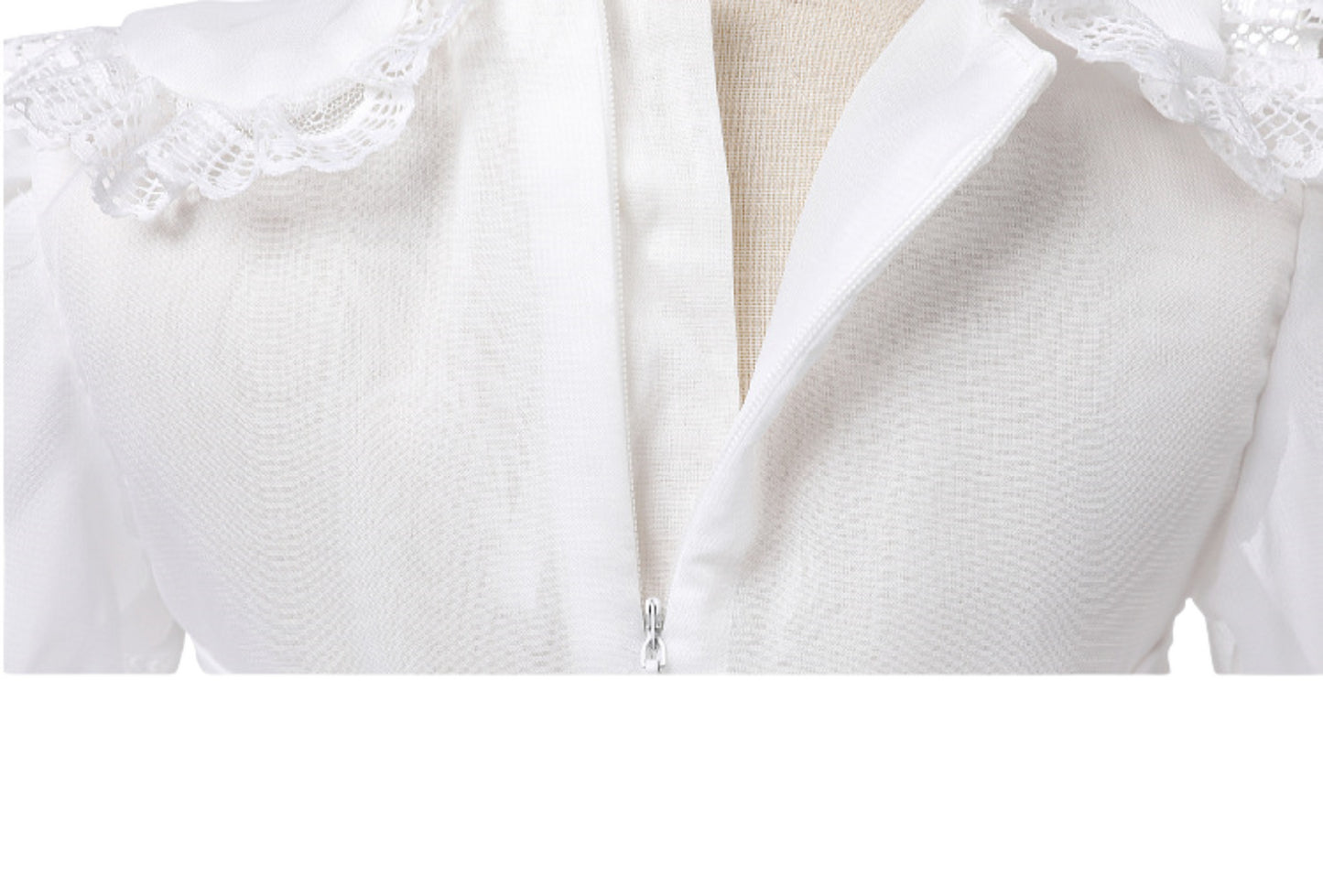 Lightweight Breathable Baby Girl Lace Dress – Ivory Christening Gown