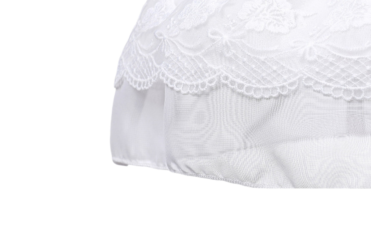 Lightweight Breathable Baby Girl Lace Dress – Ivory Christening Gown