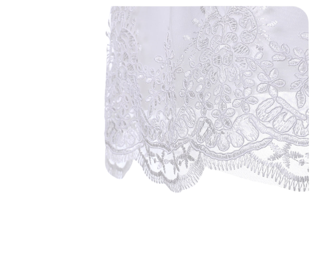 Baby Girl Lace Christening Gown Ivory Long Dress – Infant Baptism Outfit