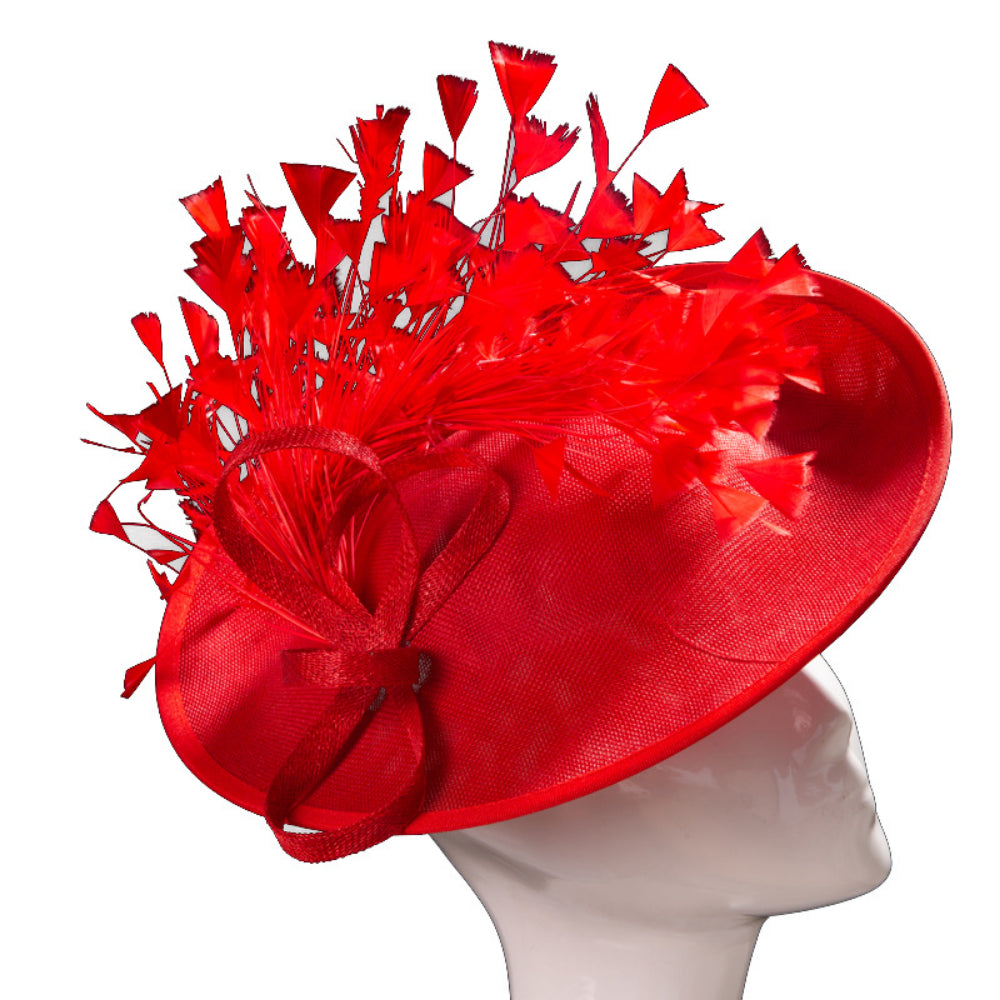 Elegant Women’s Faux Linen Feather Headpiece – Melbourne Cup Fascinator Hat for Weddings, Evening Parties, Races, and Formal Fashion Events