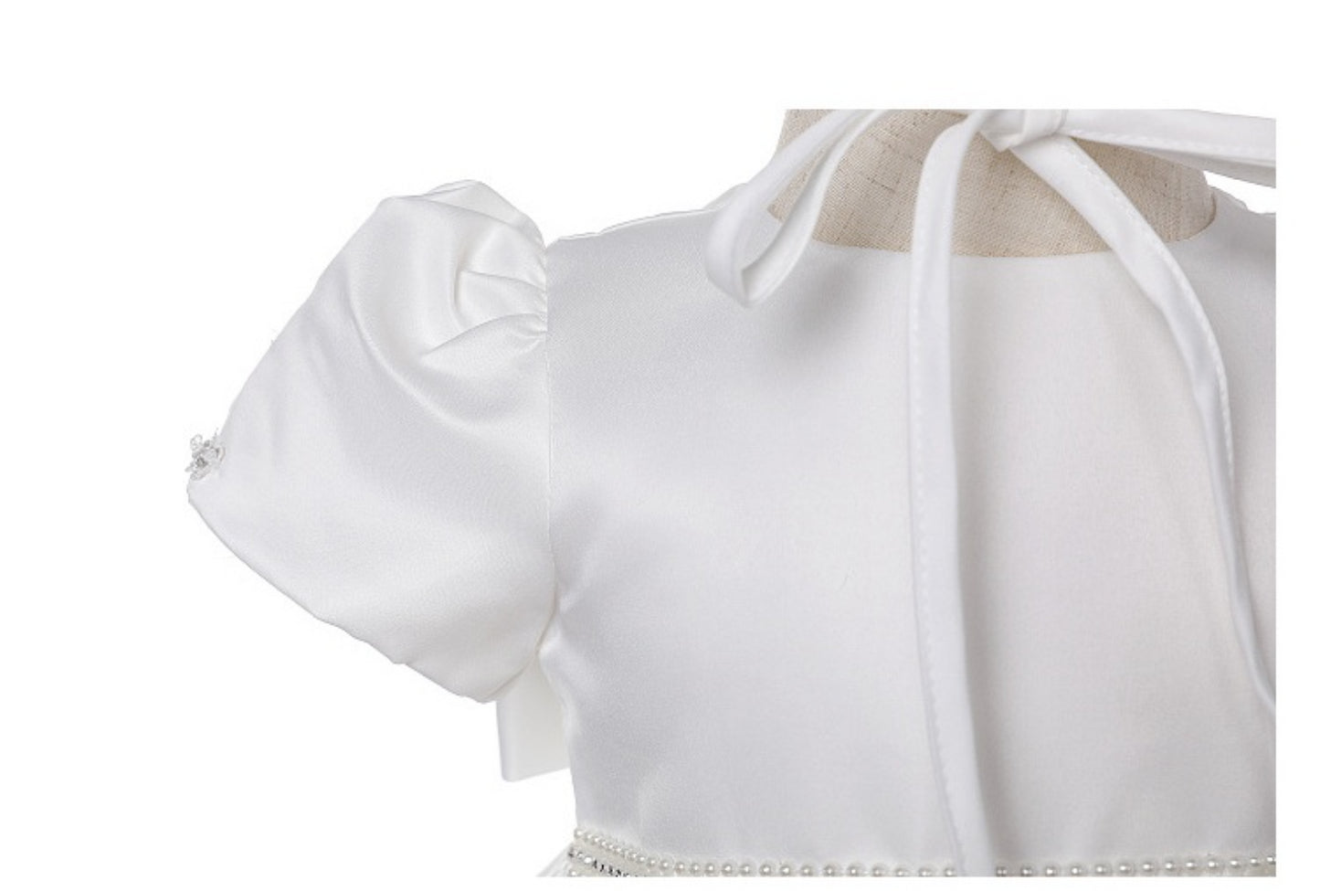 Long Lace Baby Girl Baptism Christening Dress Set – Ivory or White Princess Gown with Bonnet