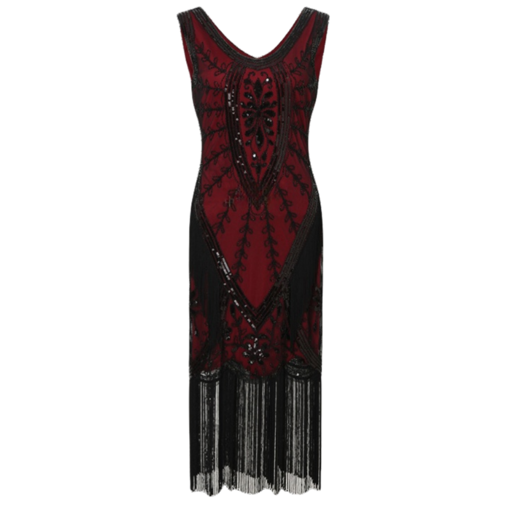 Black Red 1920s Flapper Dress – Women's Gatsby Costume