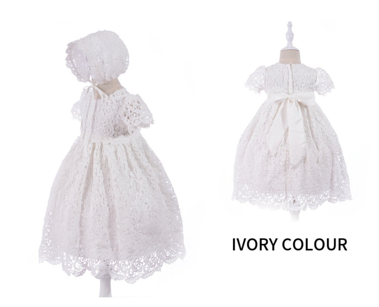 Baby Girl Lace Christening Dress – Princess Gown