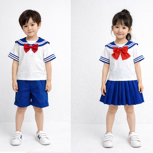 Kids Navy Sailor Costume Child Halloween Long Sleeve School Uniform Fancy Dress