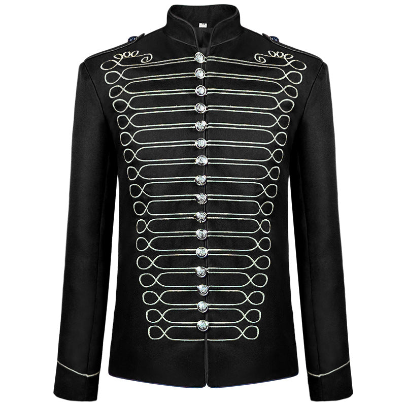 Mens Gothic Renaissance Jacket Halloween Costumes Medieval Steampunk Velvet Tailcoat Victorian Vintage Frock Coat