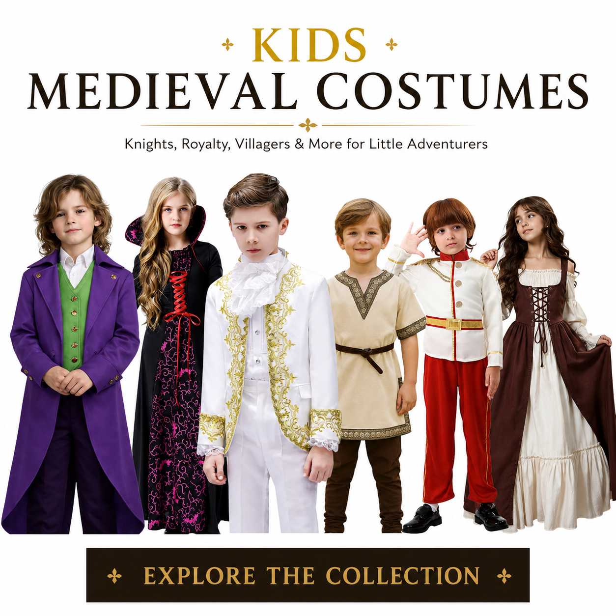 Kids Medieval Costumes Australia | Renaissance & Viking | MEEJOY