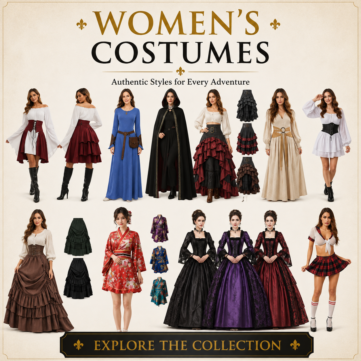 Women's Costumes | Historical, Fantasy, Halloween & Party Outfits