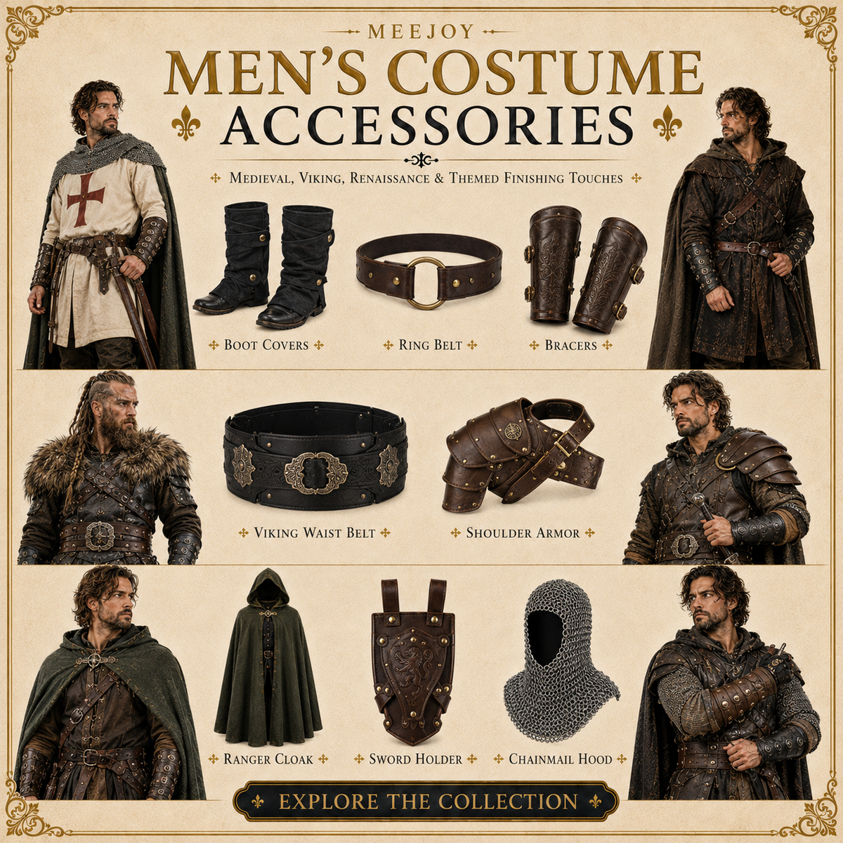 Men's Costume Accessories Australia | Throwback Costumes by MEEJOY