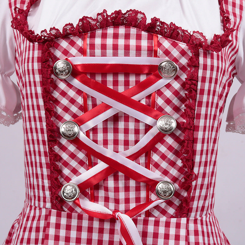 Authentic Halloween German Beer Girl Costume - Plus Size Barmaid Dress for Oktoberfest