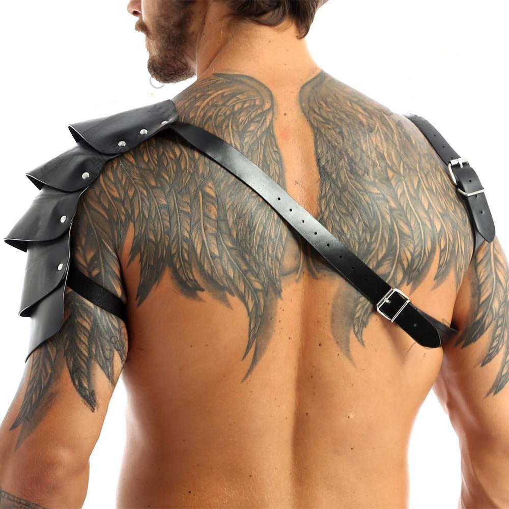 Medieval Renaissance Viking Men's One Shoulder Armor Strap: Perfect for COSPLAY and Halloween Role Playing