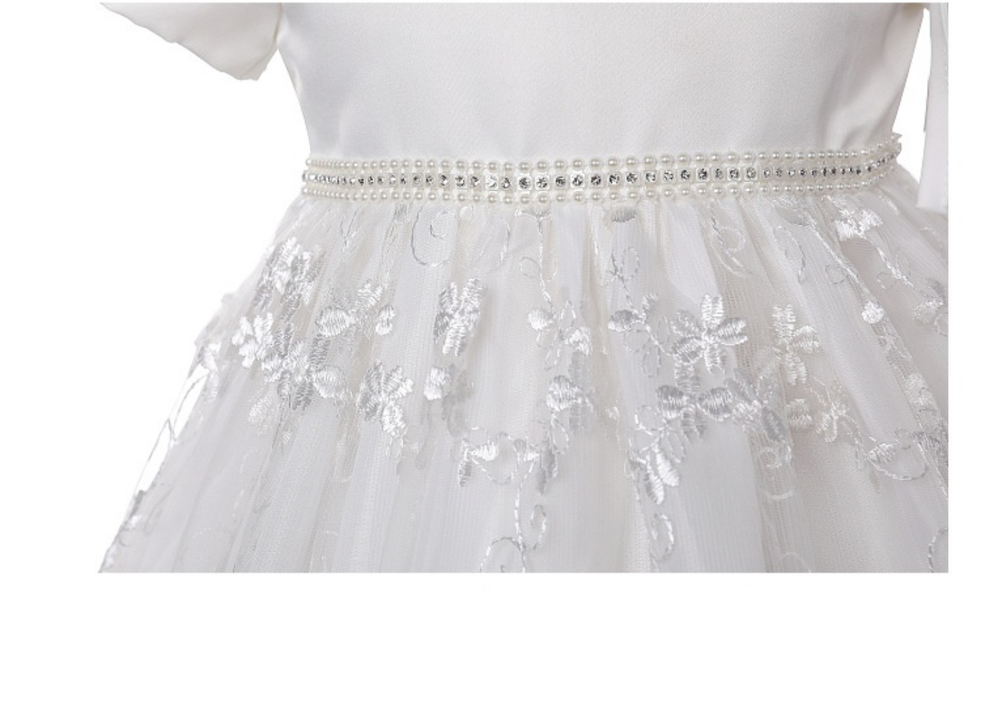 Long Lace Baby Girl Baptism Christening Dress Set – Ivory or White Princess Gown with Bonnet