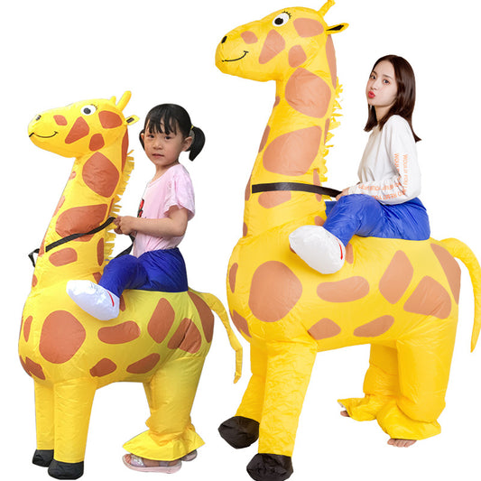 Funny Cartoon Doll Clothing, Funny Walking Animals, Giraffe Inflatable for Children and Adults