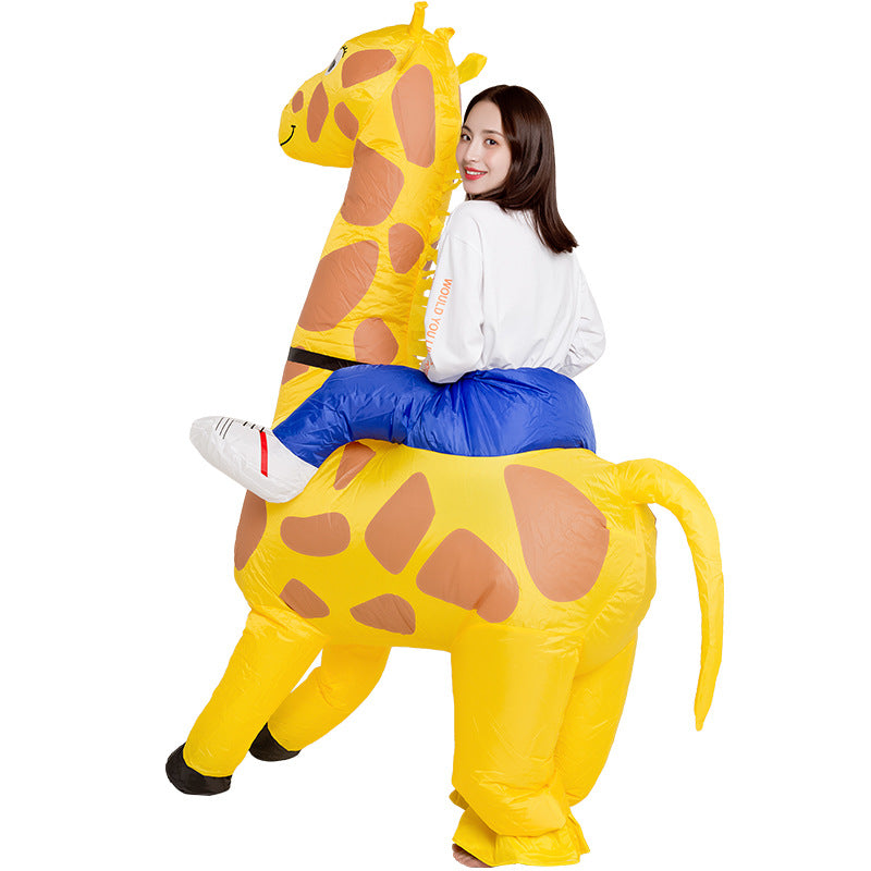 Funny Cartoon Doll Clothing, Funny Walking Animals, Giraffe Inflatable for Children and Adults