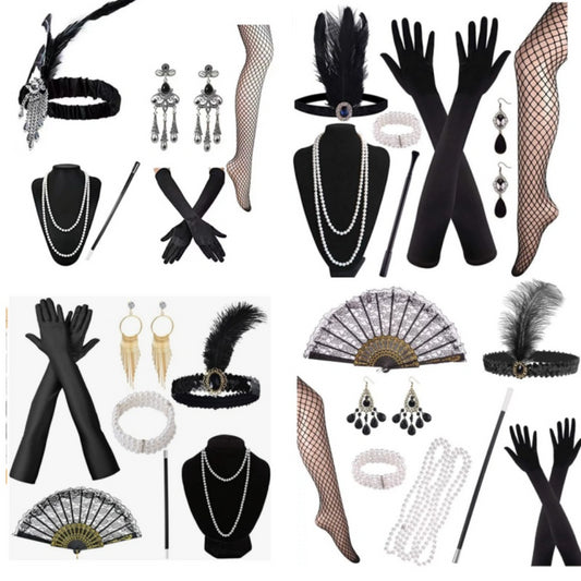Gatsby 1920s Accessory Set – Flapper Party Costume Kit

