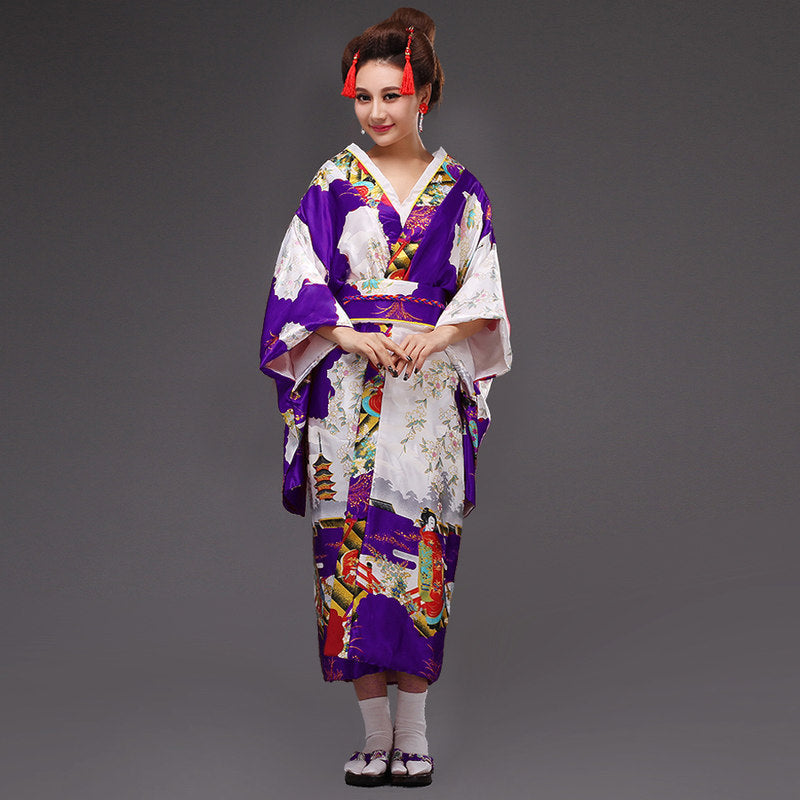 Japanese Womens Traditional Kimono Yukata Costumes Cosplay for Photography