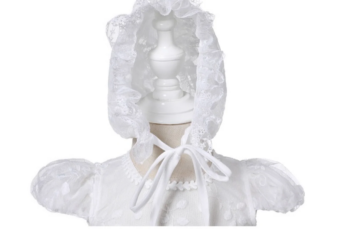 Baby Girl Lace Princess Dress with Hat – Puffy Tulle Gown Christenings