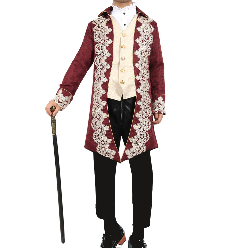 Men Steampunk Medieval Jackets Gothic Victorian Age Frock Party Costumes