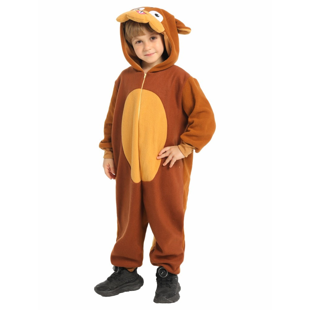 Kids Squirrel Costume Jumpsuit Book Week Woodland Fancy Dress
